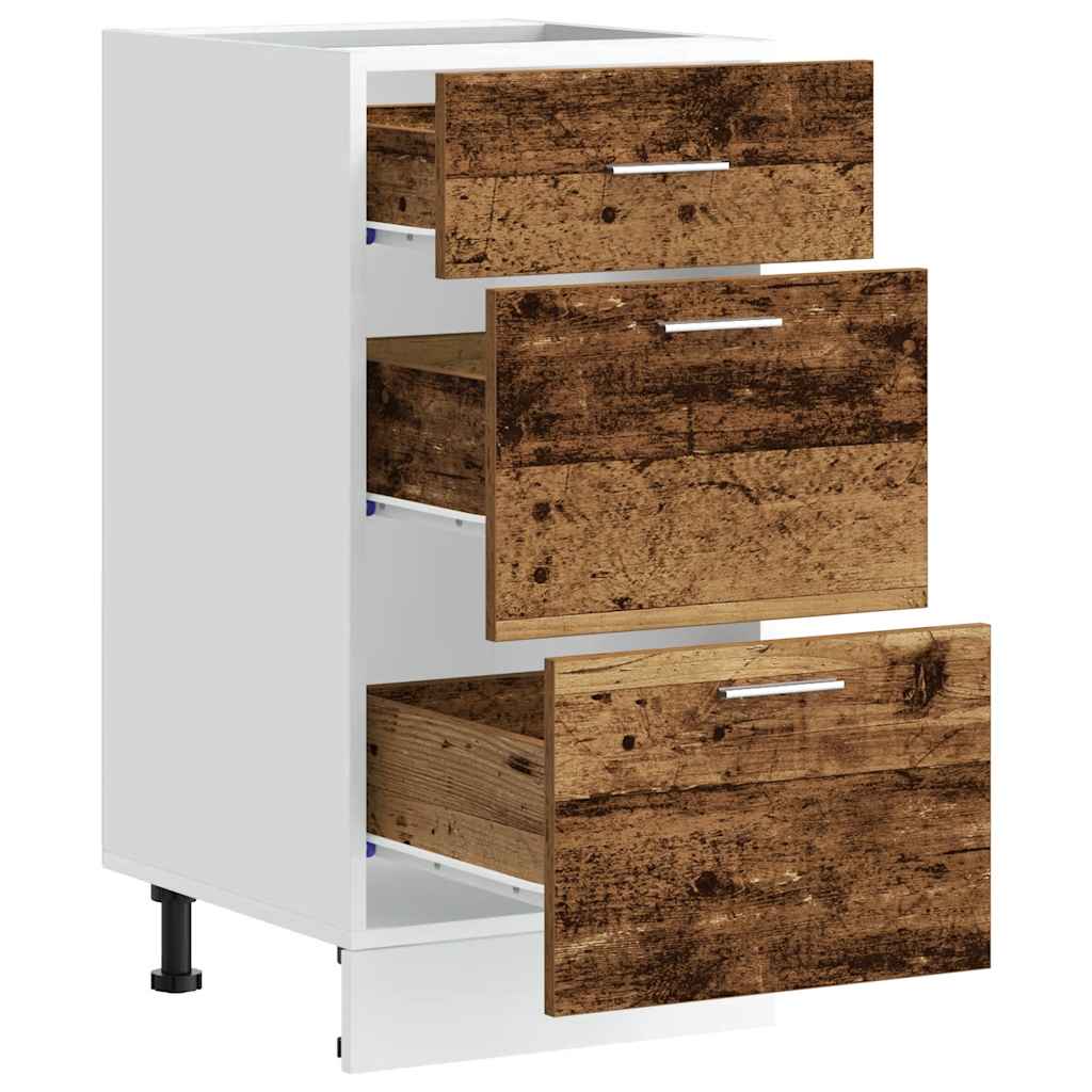 Bottom Cabinet Lyon Old Wood 40x46x81.5 cm Engineered Wood